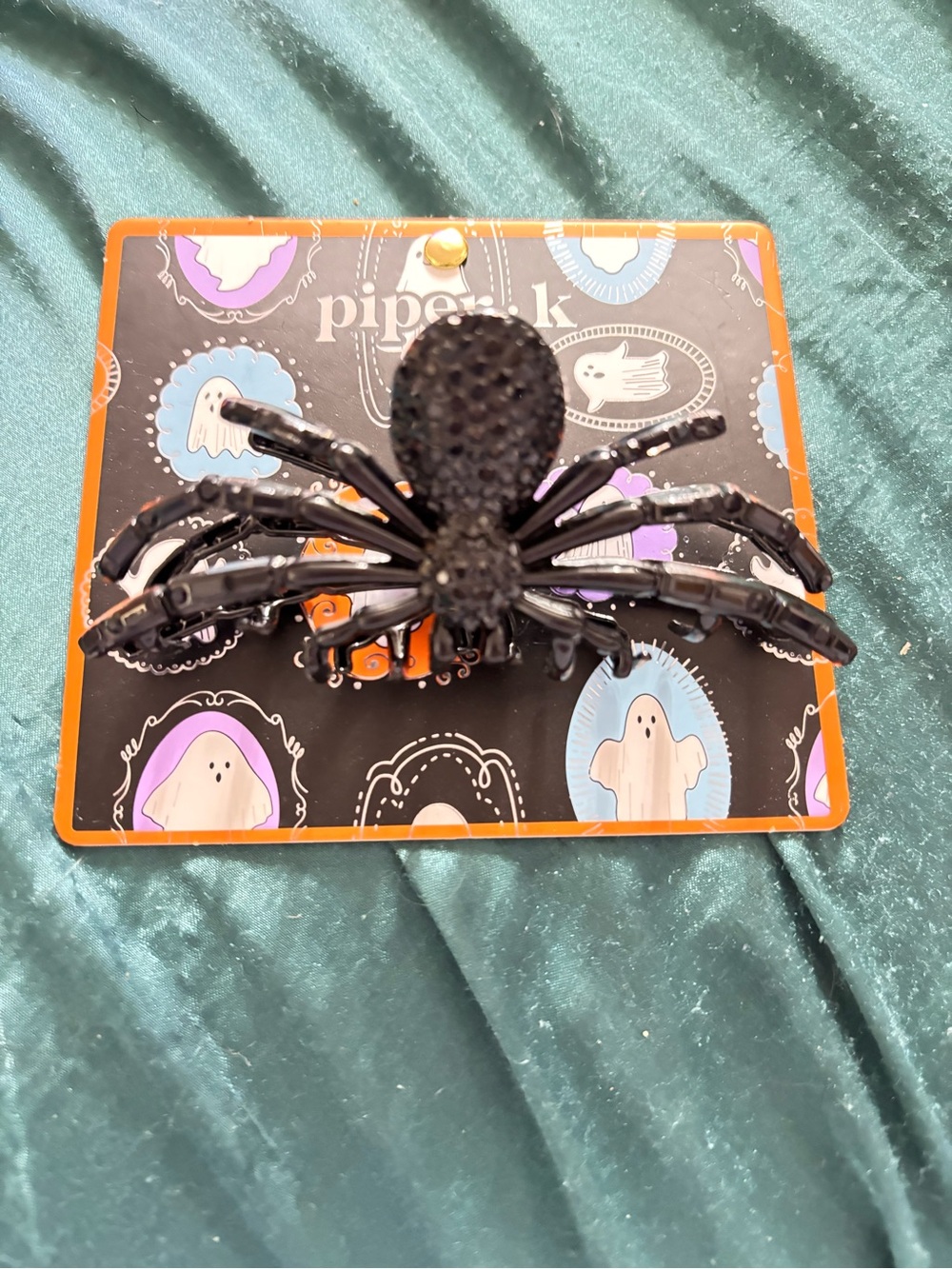 Halloween hair claw. Black & Crystal